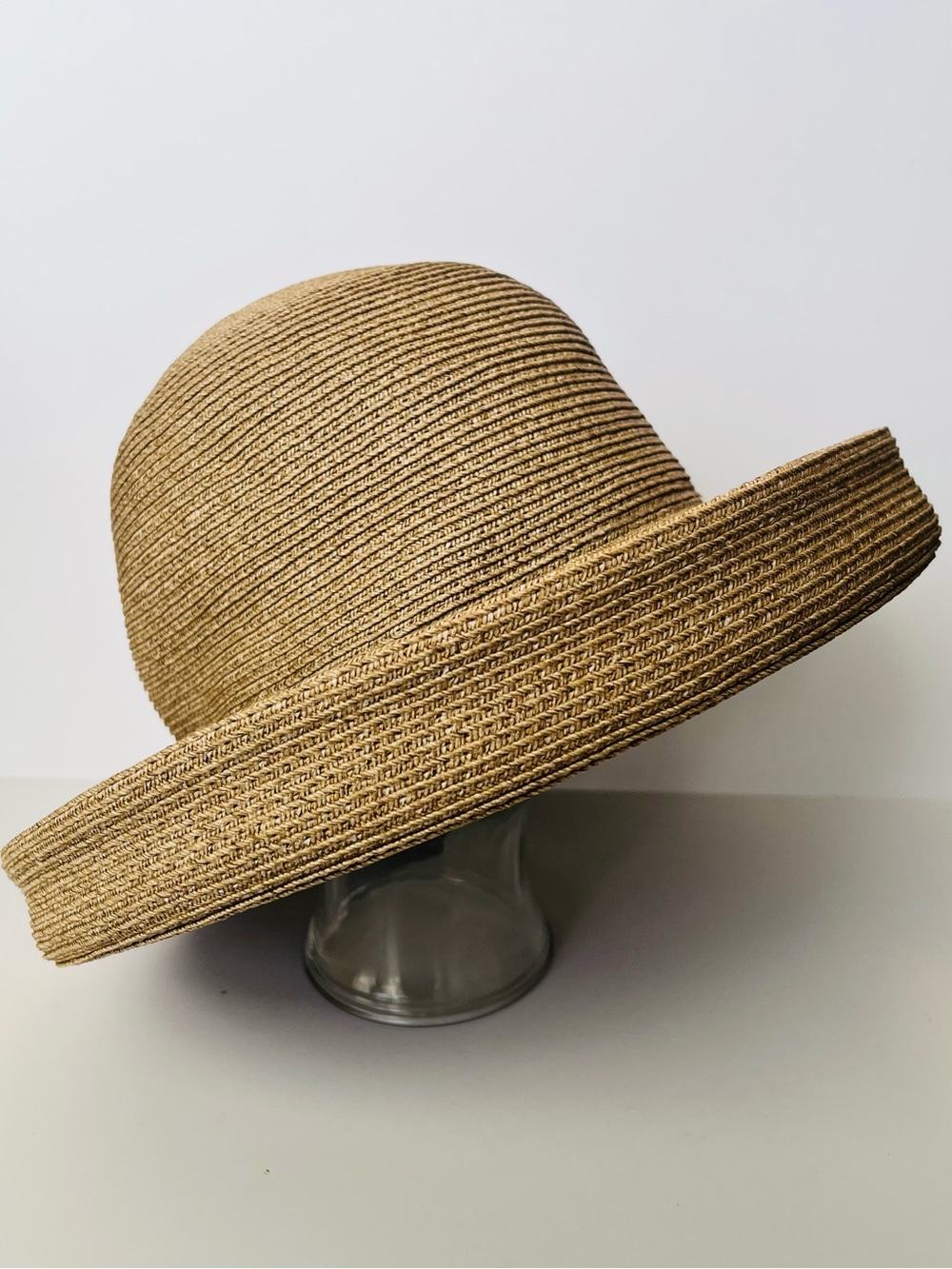Vintage ERIC JAVITS Hampton Squishee Straw Sun Hat NWT 4” Brim Natural Packable